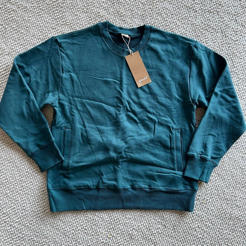 NWT Goumi Kids Hudson Adult Sweatsuit Top SZ XS Pullover Crew Neck Sweatshirt